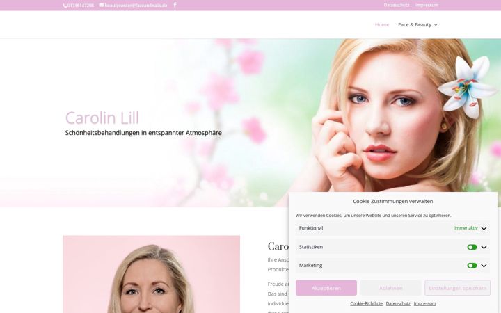 Skærmbillede af faceandnails.de