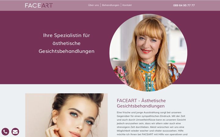 Screenshot of faceart-muenchen.de