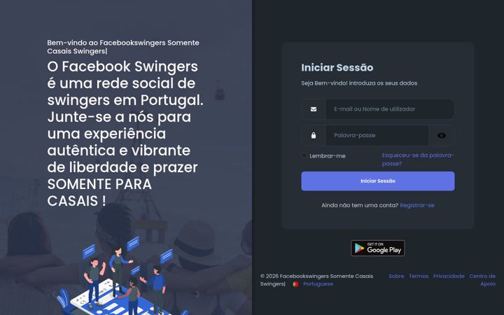 Screenshot of facebookswingers.com