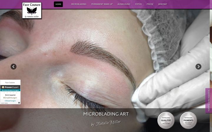 Screenshot of facecouture.de
