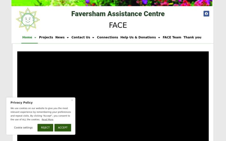 Zrzut ekranu facefaversham.co.uk