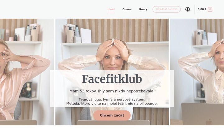 Screenshot of facefitklub.sk