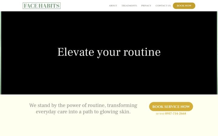 Screenshot of facehabits.com