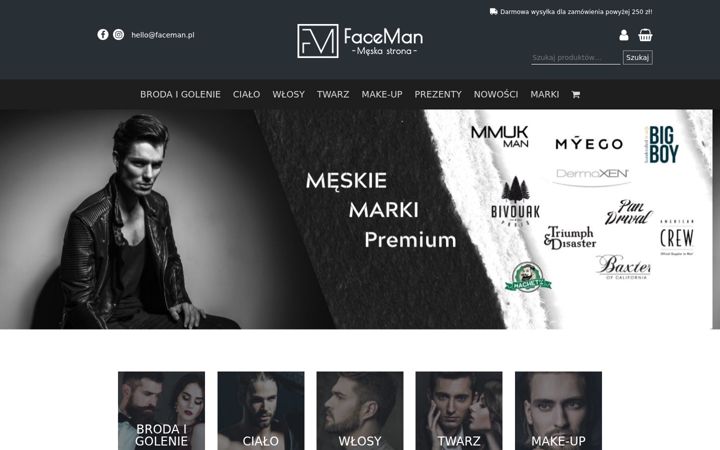 Screenshot of faceman.pl