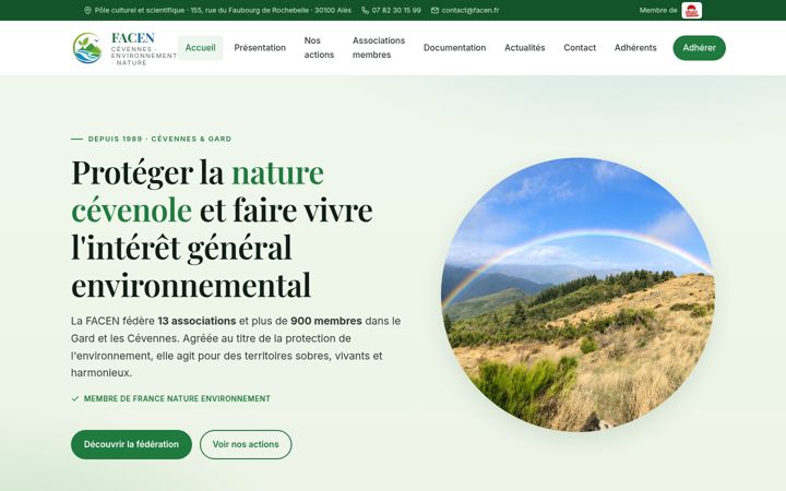 Screenshot of facen.fr