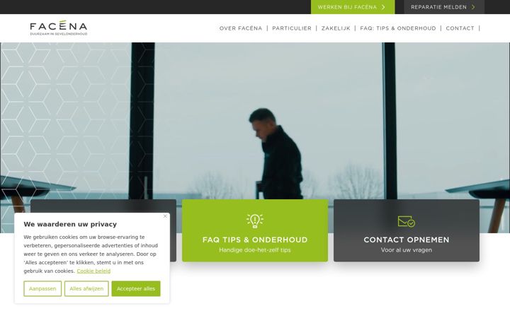 Screenshot of facena.nl
