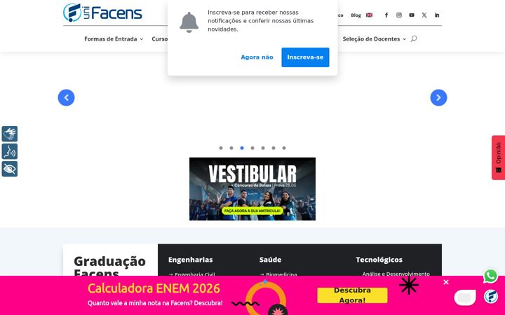 Screenshot of facens.br