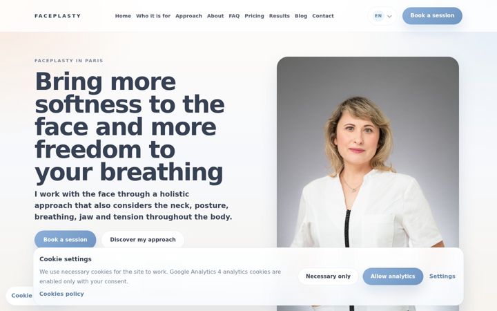 Screenshot of faceplasty.fr