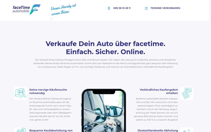Screenshot of facetimeautomobile.de
