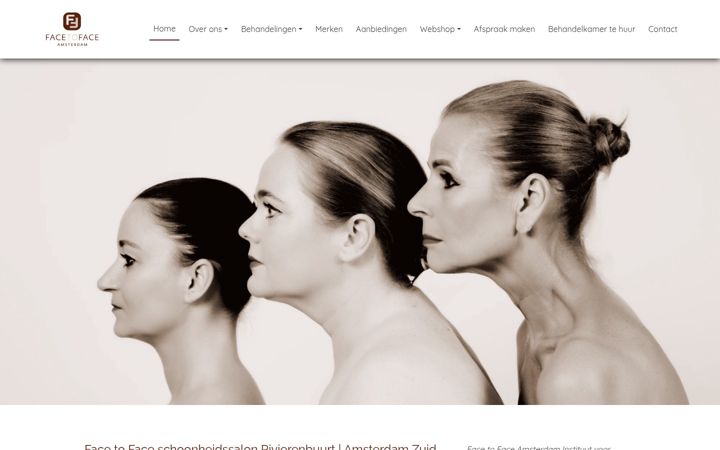 Screenshot of facetofaceschoonheidssalon.nl