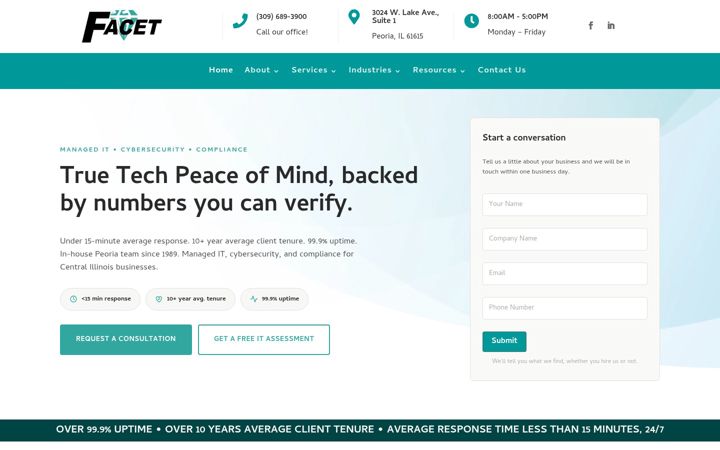 Screenshot of facettech.com