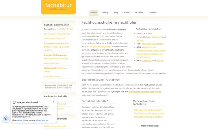 Screenshot of fachabitur-nachholen.de