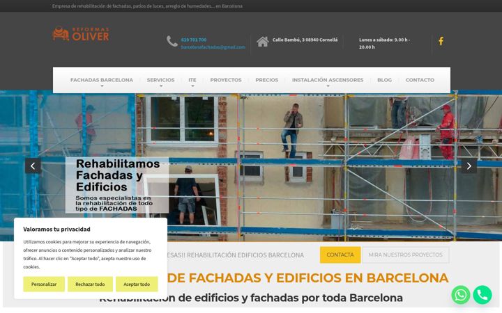 Screenshot του fachadasbarcelonarehabilitacion.es