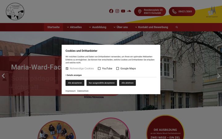 Screenshot ta' fachakademie-eichstaett.de