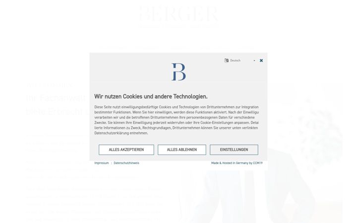 Screenshot ta' fachanwalt-berger.de