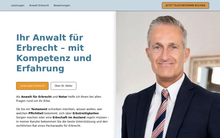 Captura de pantalla de fachanwalt-erbrecht.nrw
