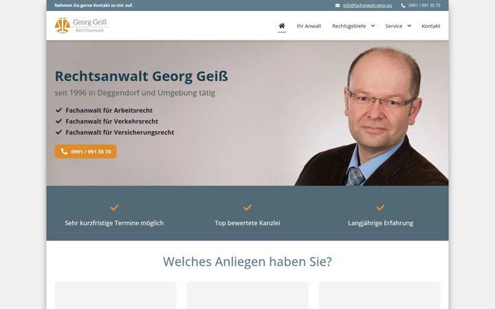 Screenshot of fachanwalt-geiss.eu