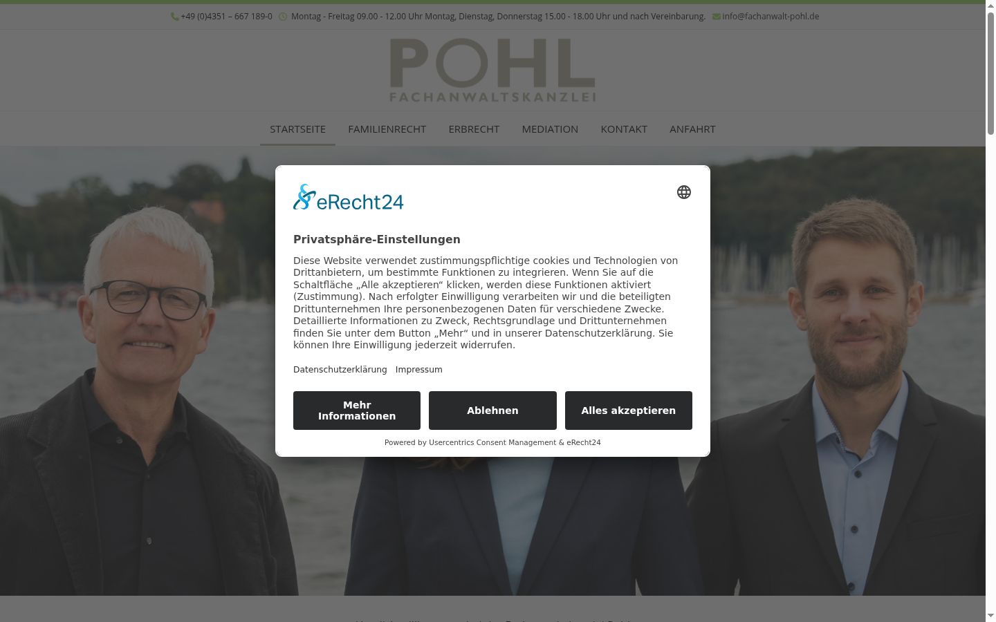 Screenshot tal-banner tal-kunsens muri qabel kwalunkwe interazzjoni