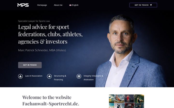 Screenshot ta' fachanwalt-sportrecht.de