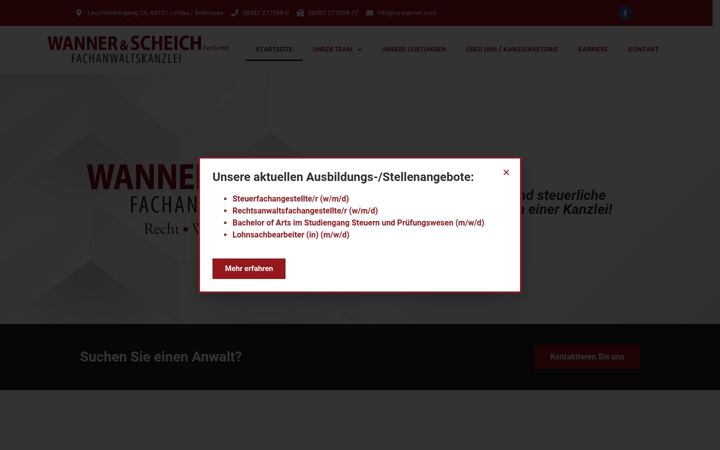 Screenshot ta' fachanwalt-steuerrecht-lindau.de