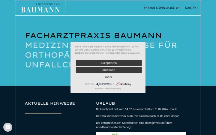 Screenshot ta' facharzt-baumann.de