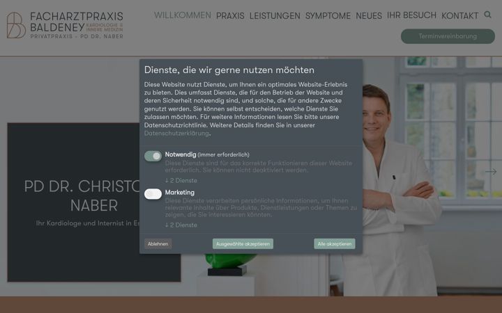 Screenshot ta' facharztpraxis-baldeney.de