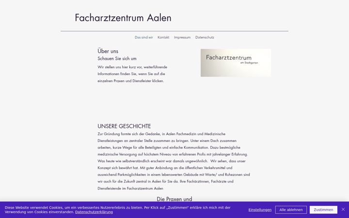 Screenshot ta' facharztzentrum-aalen.de