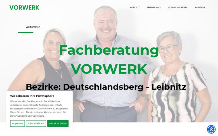 Screenshot of fachberatung-vorwerk.com