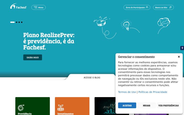 Screenshot of fachesf.com.br