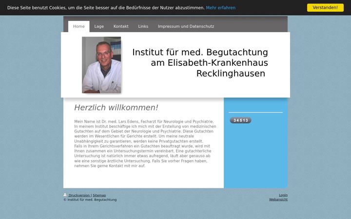 Screenshot of fachgutachten.com