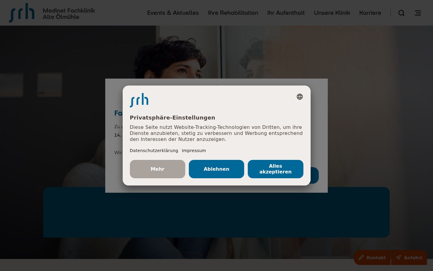 Screenshot del banner di consenso mostrato prima di qualsiasi interazione