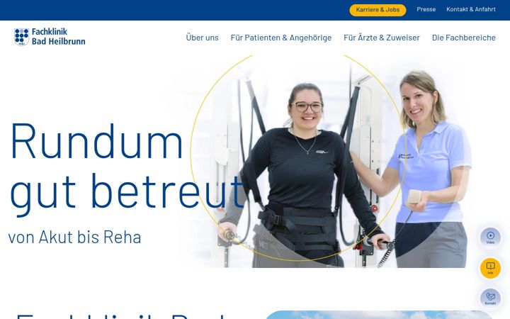 Skærmbillede af fachklinik-bad-heilbrunn.de