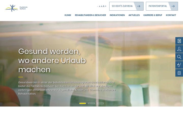 Screenshot of fachklinik-gaissach.com