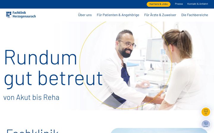 Screenshot of fachklinik-herzogenaurach.de