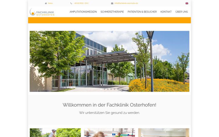 Skærmbillede af fachklinik-osterhofen.de