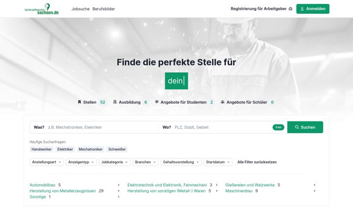 Képernyőkép: fachkraefteportal-sachsen.de