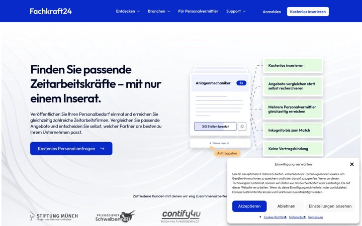 Screenshot of fachkraft24.net