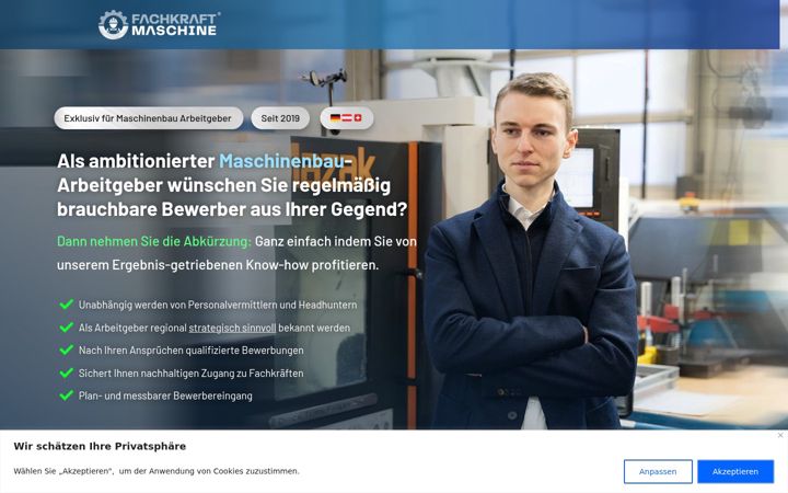 Képernyőkép: fachkraftmaschine.de