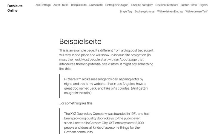 Képernyőkép: fachleute.de