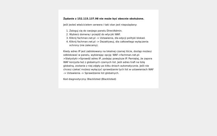 Screenshot of fachman.net.pl