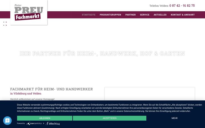 Képernyőkép: fachmarkt-preu.de