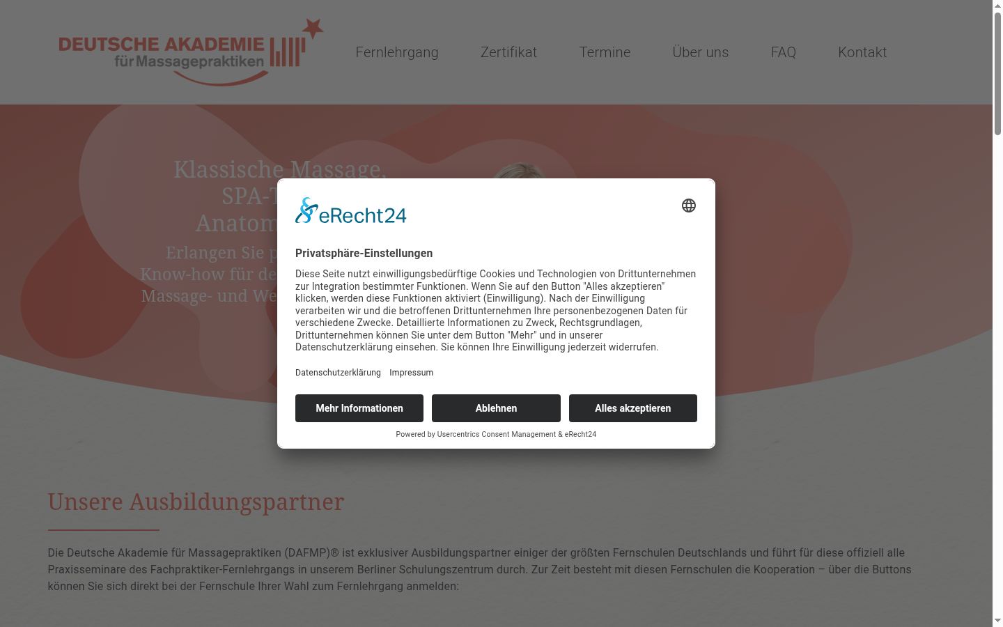 Zrzut ekranu banera zgody wyświetlanego przed jakąkolwiek interakcją