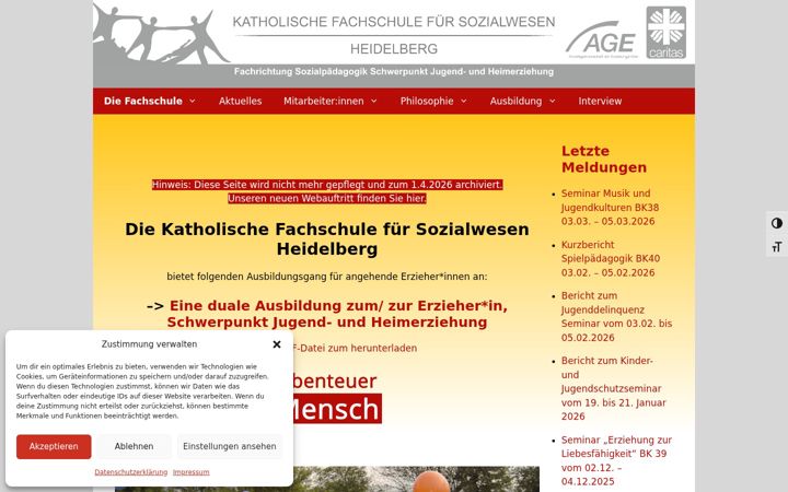 Zrzut ekranu fachschule-heidelberg.de