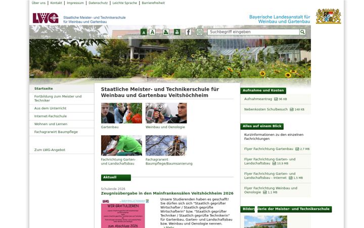 Zrzut ekranu fachschule-veitshoechheim.bayern.de