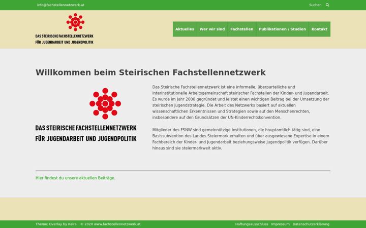 Screenshot of fachstellennetzwerk.at