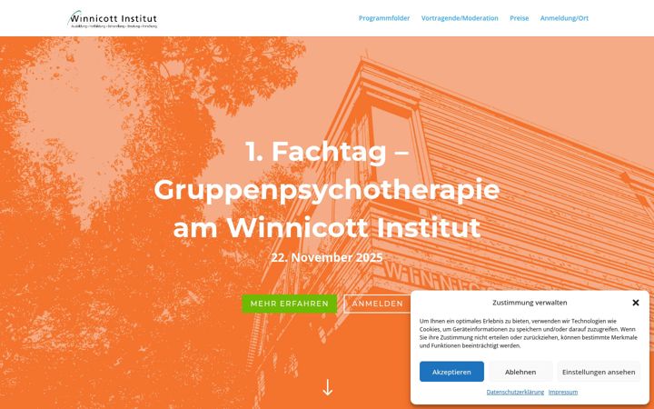 Zrzut ekranu fachtag-gruppenpsychotherapie-2025.de