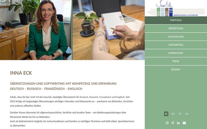 Screenshot of fachuebersetzungen-eck.de