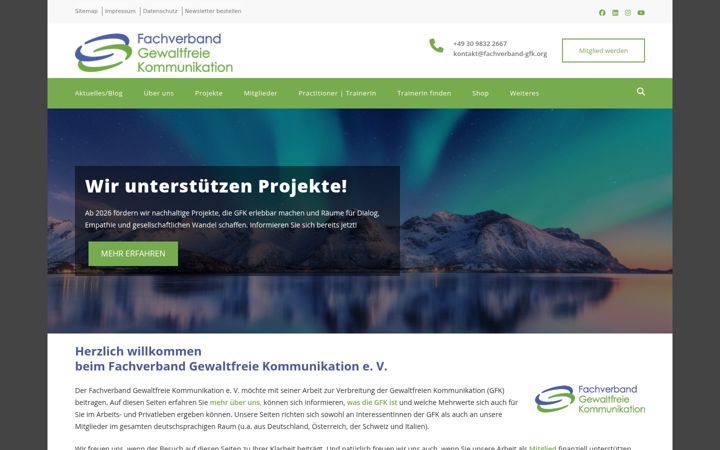 Screenshot of fachverband-gfk.org