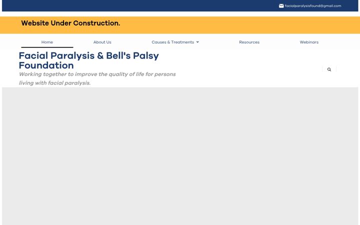 Screenshot of facialparalysisfoundation.org