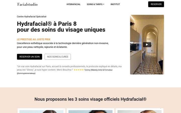 Screenshot of facialstudio.paris